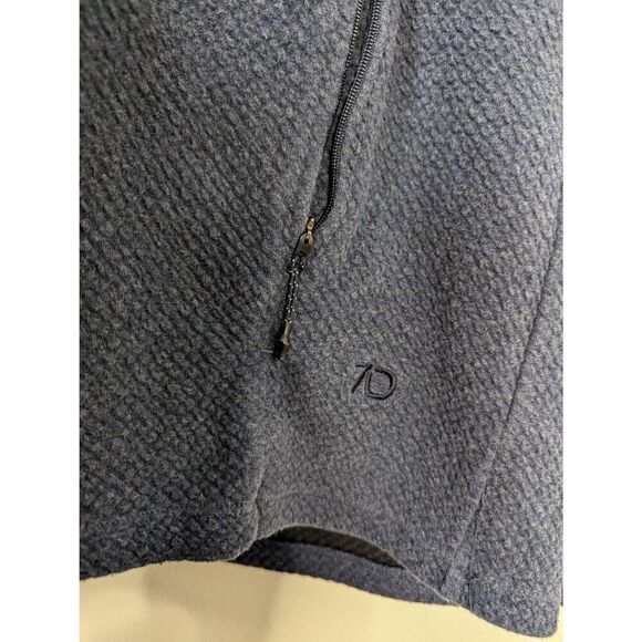 7 Diamonds Navy Blue Textured Pullover Hoodie Sweatshirt - Size L - Picture 4 of 8
